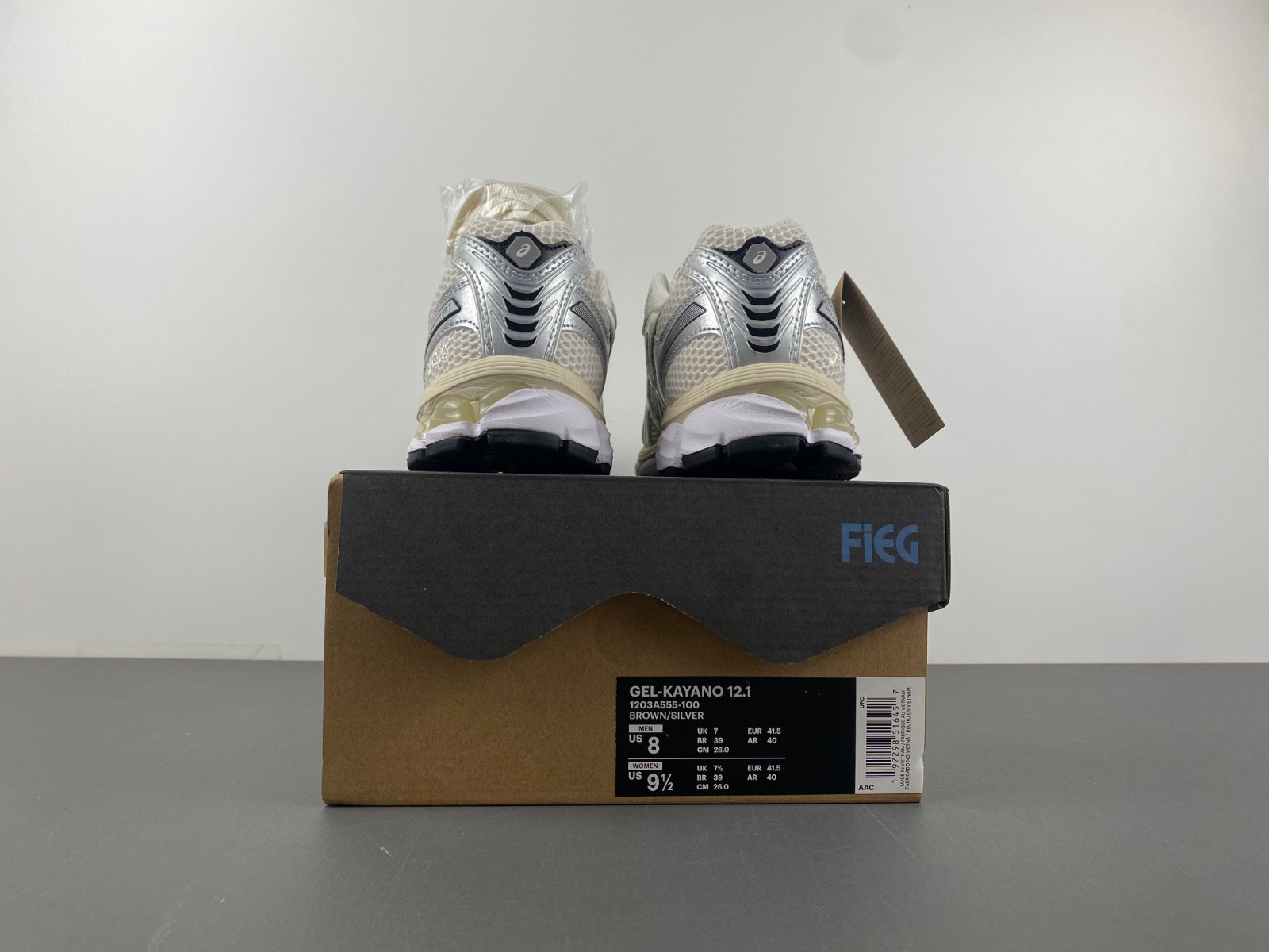 As1cs gel-kayano 12.1ronnie fieg cream pure aqua 1203a555-100