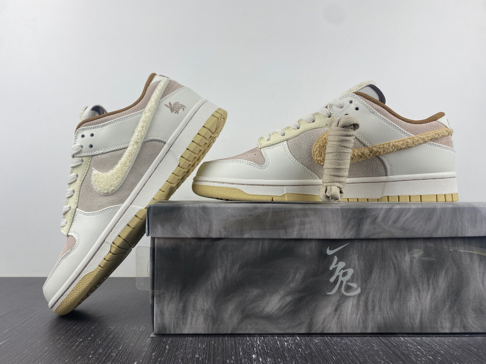 nike dunk low retro prm year of the rabbit fossil stone fd4203-211