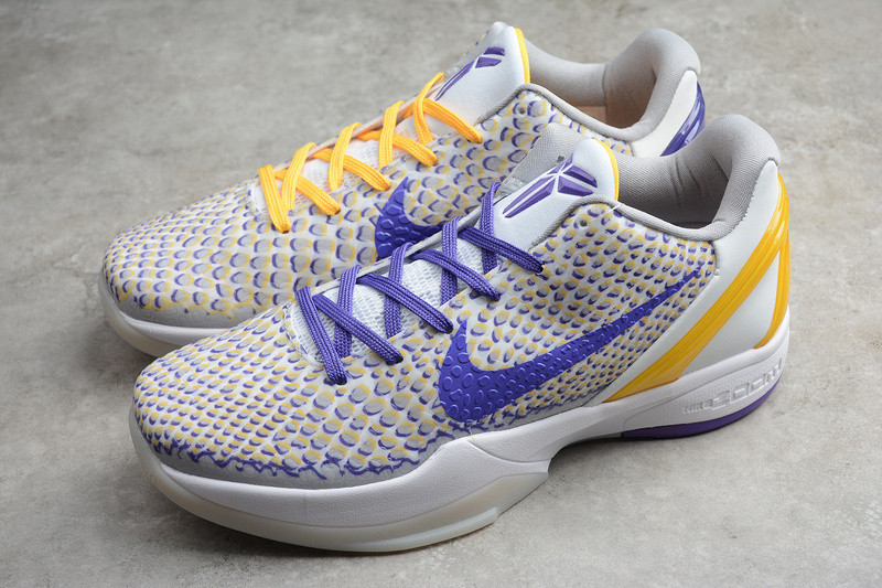 new nike kobe vi 6 protro white purple yellow cw2190-105