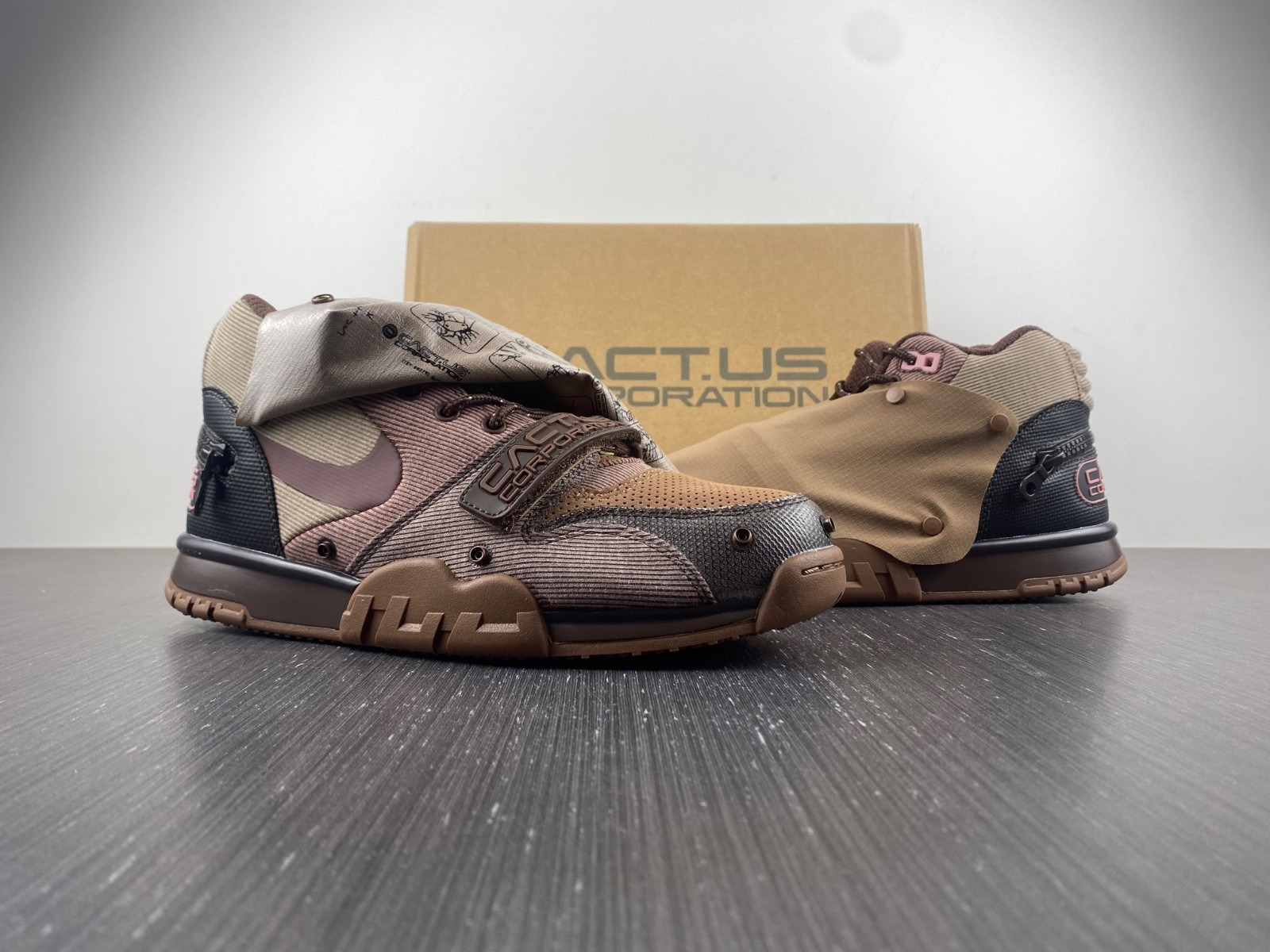 nike air trainer 1 sp travis scott wheat dr7515-200