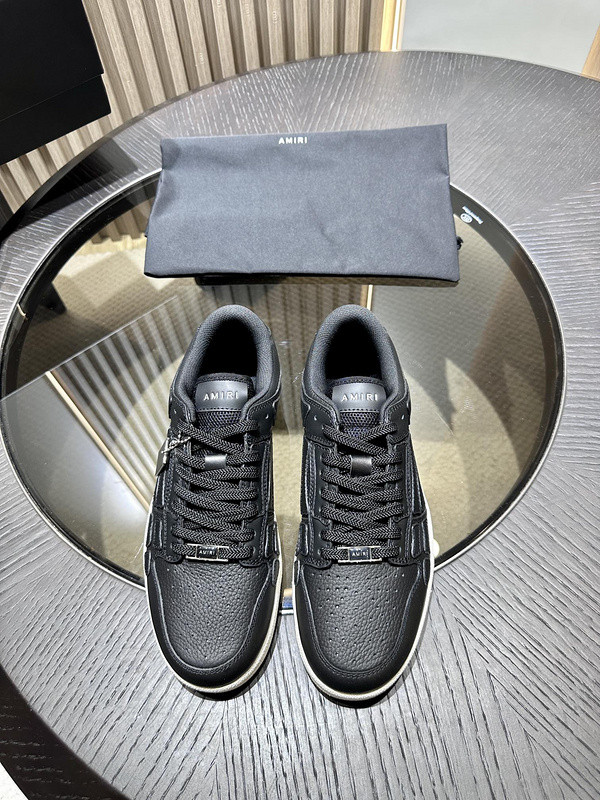 amiri skel top leather sneakers