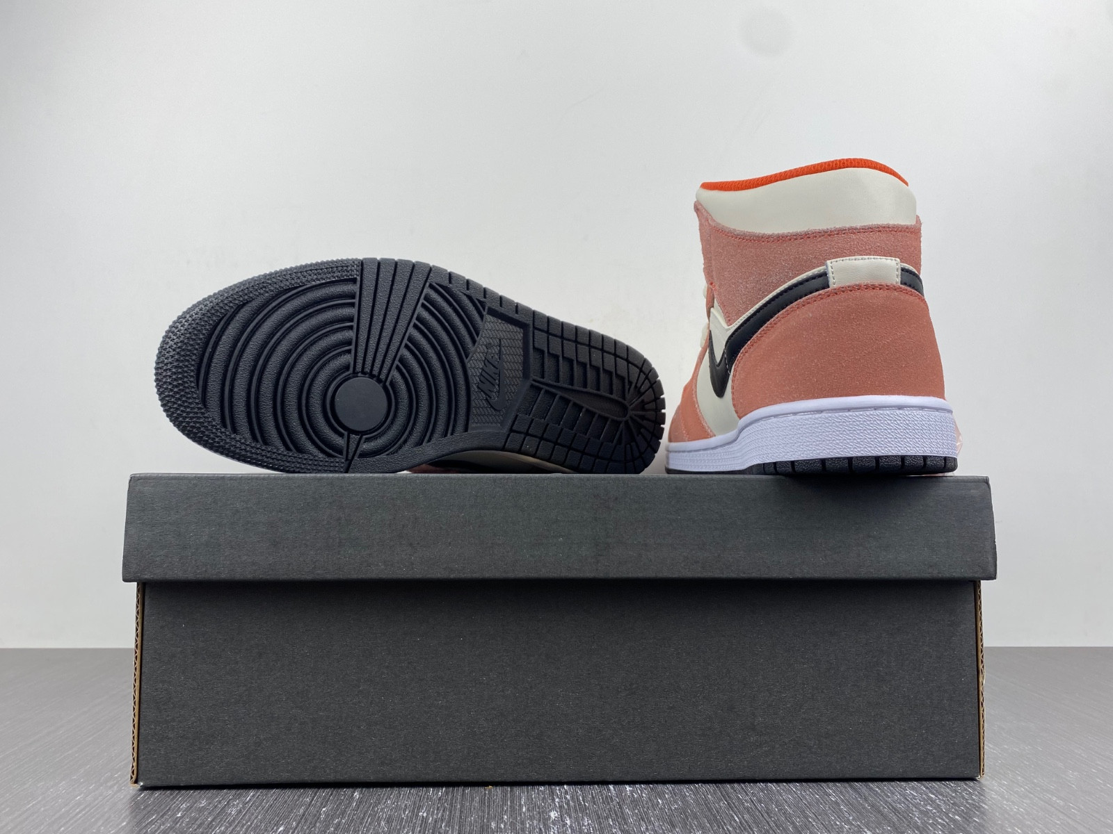 jordan 1 mid se orange suede (gs) - dv1336-800