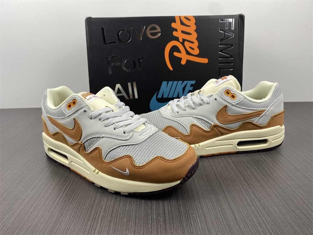 patta nike air max 1 rush maroon dh1348-001