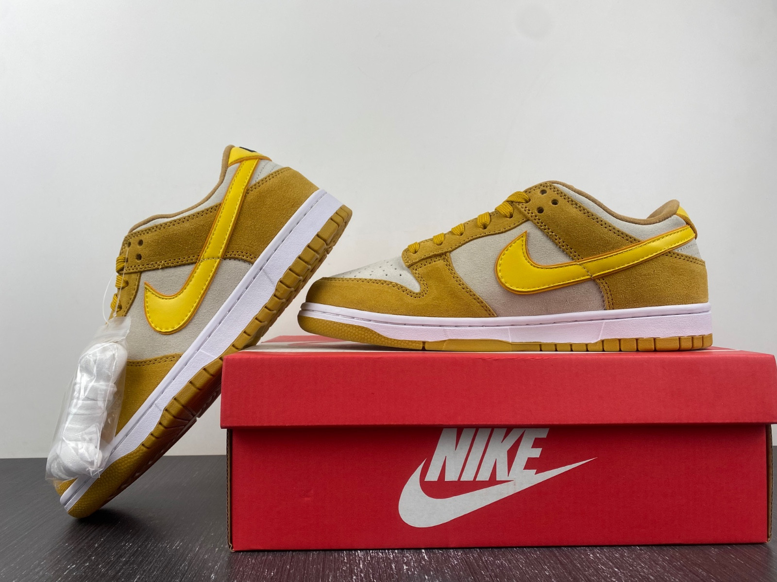 nike dunk low celestial gold suede (women
