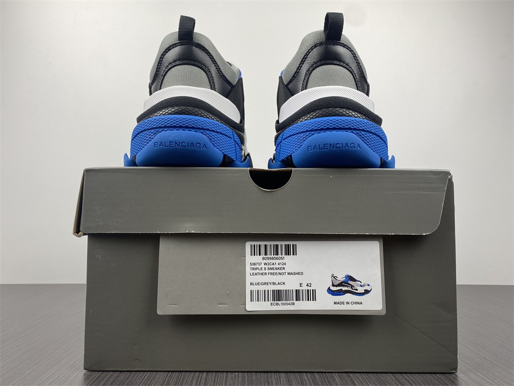 Ba*len*cia*ga triple s white black blue 1.0 sneaker