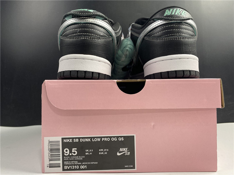 nike sb dunk low di*m*nd S*pply co black di*m*nd bv1310-001
