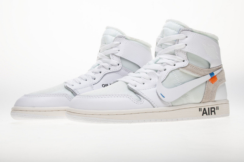 owt nike air jordan 1 retro high white aq0818-100