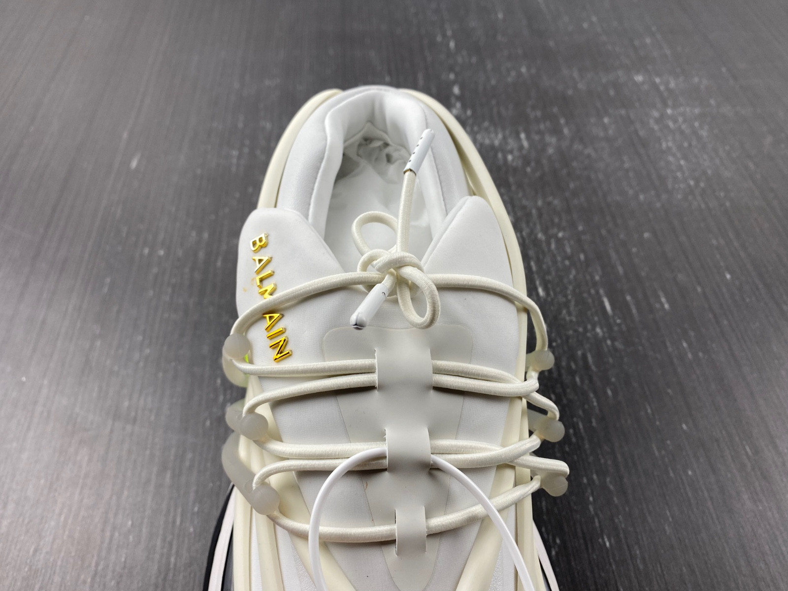 balmain neoprene and leather unicorn low-top sneakers am1vj309