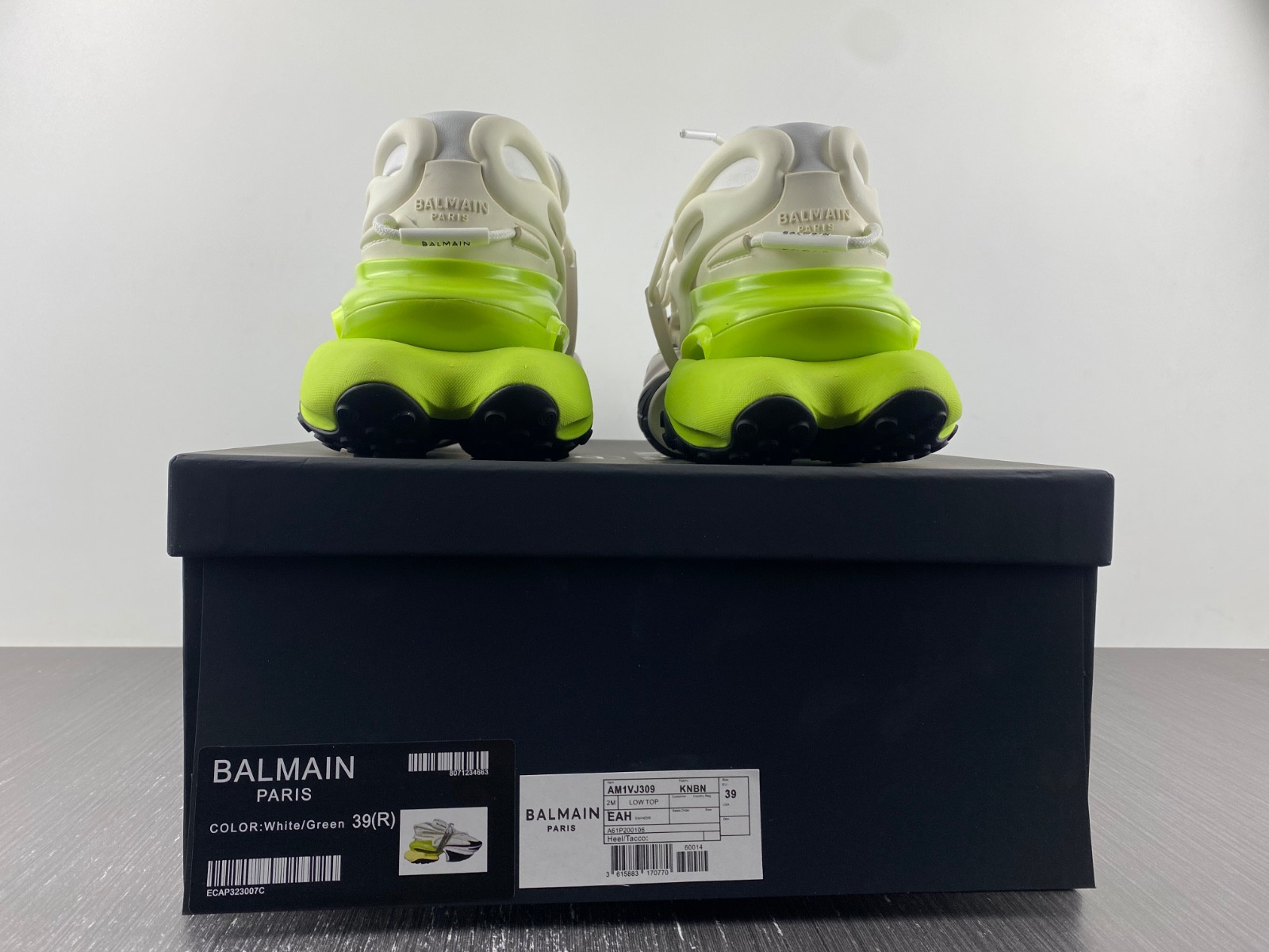 balmain neoprene and leather unicorn low-top sneakers am1vj309