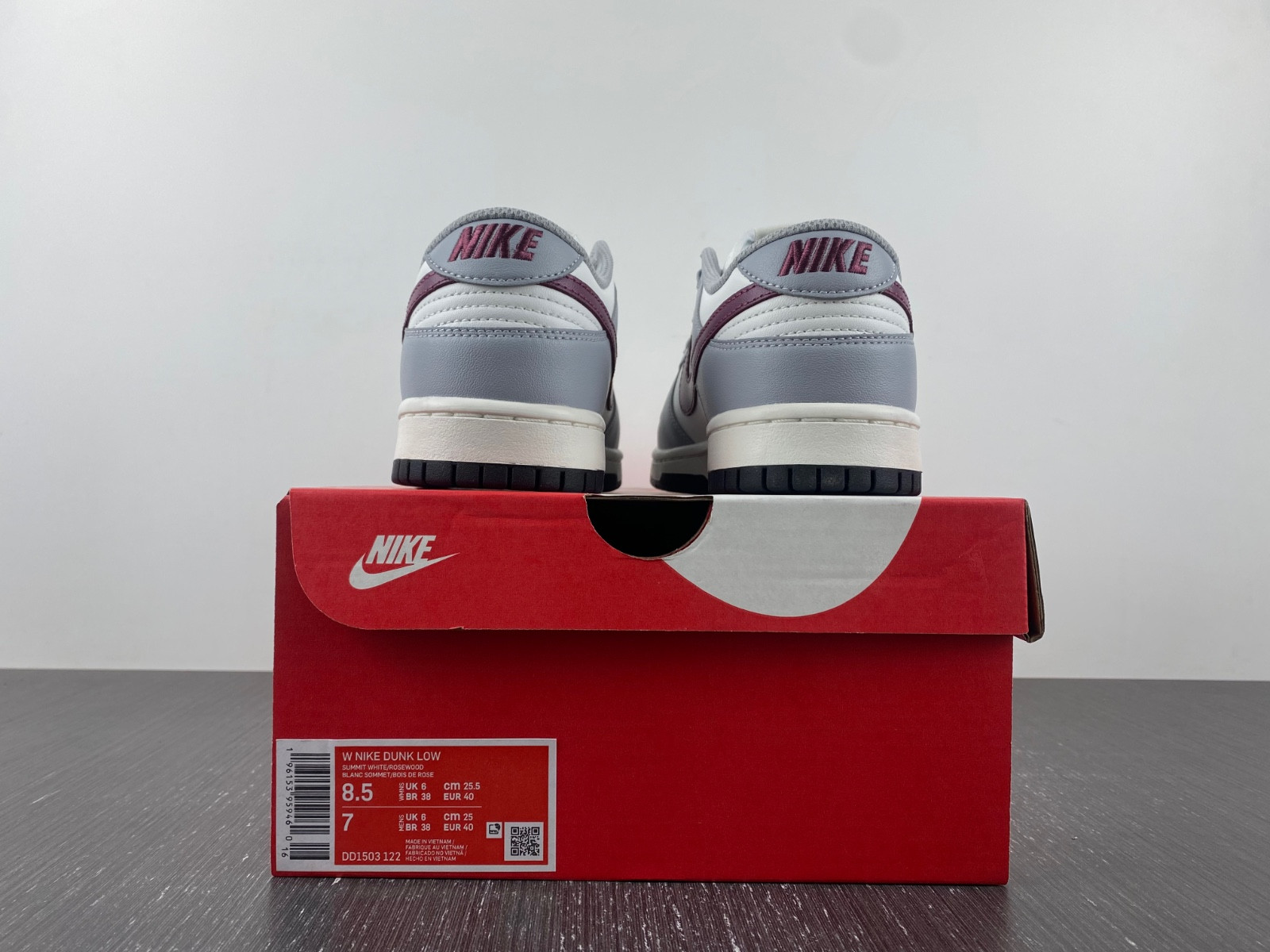 nike dunk low pale ivory redwood (women
