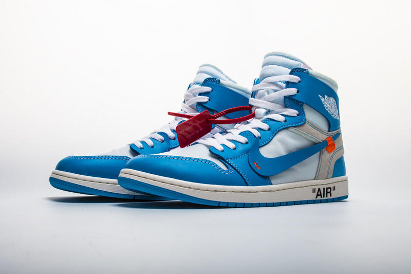 owt nike air jordan 1 unc blue aq0818-148