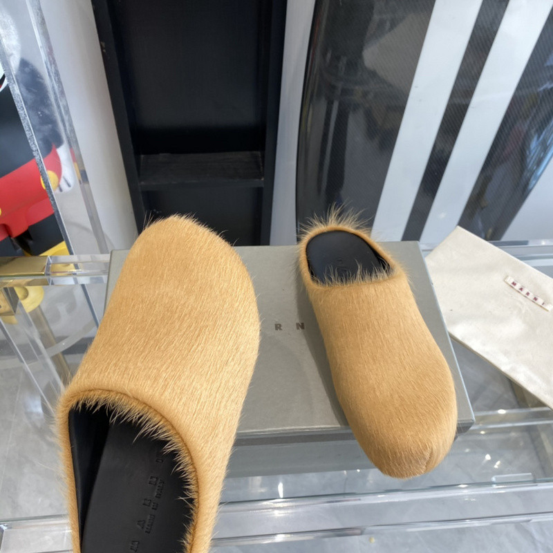 Ma*n1 brown fussbett sabot loafers