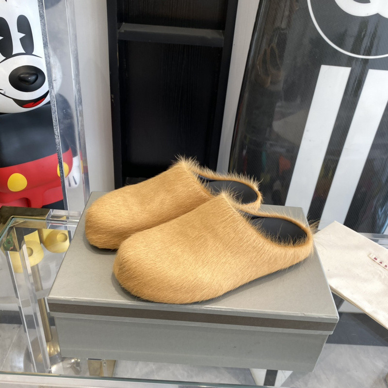 Ma*n1 brown fussbett sabot loafers